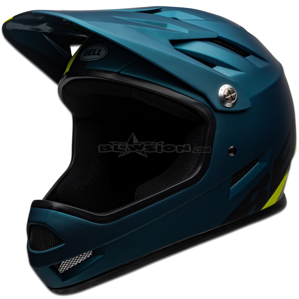 Agility Matt Blue/Hi-Viz S 52-54cm Bell Unisexs Sanction Full Face Helmet 