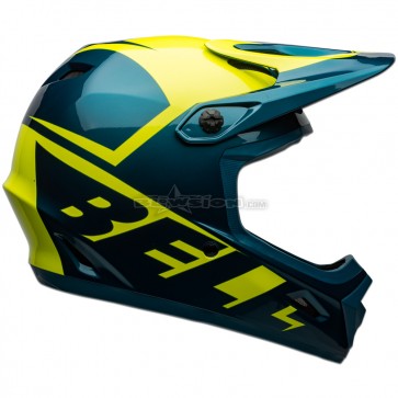 Bell Transfer Helmet - Slice Gloss Blue / Hi-Viz