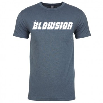 Blowsion Corporate T-Shirt - Indigo with White Logo (Front)