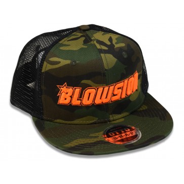 Blowsion Snapback Camo Hat - Orange Logo - PN# 07-01-846