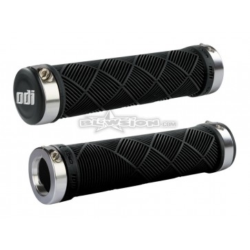 ODI Cross Trainer Grips Black with Silver Clamps (130mm) - PN# 03-05-369