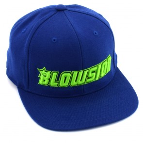 Blowsion FlexFit Snapback Hat - Blue/Neon Green