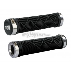 ODI Cross Trainer Grips Black with Silver Clamps (130mm) - PN# 03-05-369
