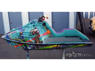 Blowsion Custom Painted Wiley Coyote Theme Kawi X2- 1991