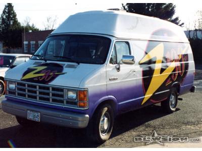 Blowsion Custom Painted Z100 Radio Station Vans - 1997
